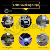 High speed letter bender flat aluminum and stainless steel