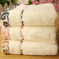 more images of light color embroider face towel home towel