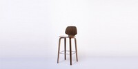 more images of C23-73 Bar Stool Modern Nordic Dining Stool Plywood Stool Bentwood Stool