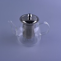 more images of Customized pyrex glass teapot with stainless steel infuser