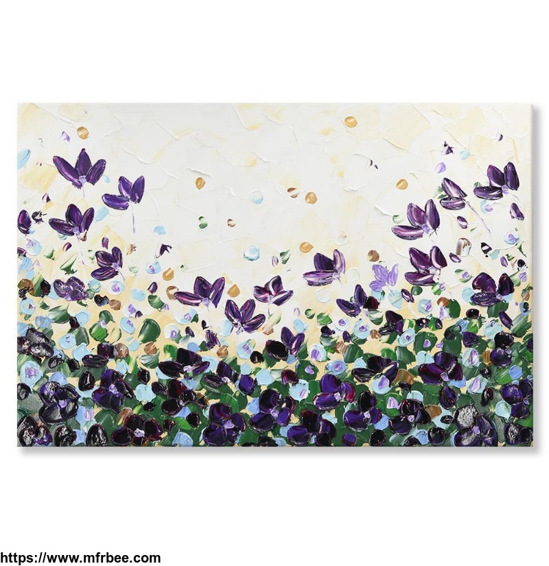 hand_painted_knife_palette_flower_oil_painting_wall_art_modern_thick_texture_blossom_canvas_art_floral_purple_36_24_inch