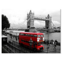Canvas Print - City Landmark London Bridge 32x24 Inch (80x60cm)