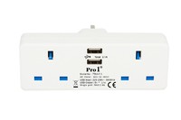 universal high quality PRO1 USB Extension receptacle Multi-socket adaptor TDU-7.3 3.1A wholesale
