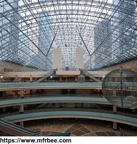 light_weight_steel_frame_glass_roof_for_shopping_center
