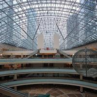 Light weight steel frame glass roof for shopping center