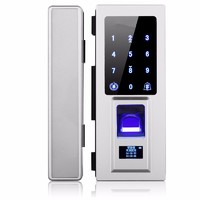 Security glass door fingerprint lock