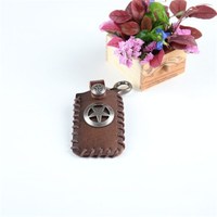 more images of Genuine Leather Blank Key Chain With Metal Closure