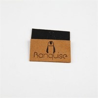Suede Leather Label With Animal Logo