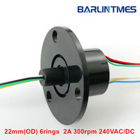 capsule slip ring with 22mm(OD) 6circuits 2A for CCTV, robot from Barlin Times