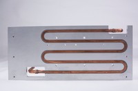 Aluminum liquid cooling plate with copper tube