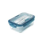 more images of Heatproof Food Storage Easy-lock Glass Lunch Box with Cutlery