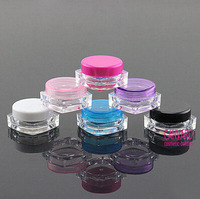 more images of 3g clear plastic jar, cosmetic jar, small lotion jar, small cream jar