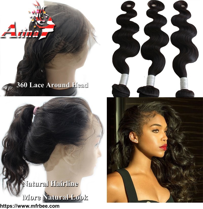 new_style_360_lace_frontal_with_bundle_with_baby_hair_virgin_human_peruvian_body_wave_360_closure_and_bundles_pre_plucked_360_frontal_band_nautral_hairline_for_black_women