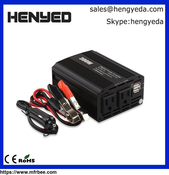 hyd_d300w_2_1a_2_300w_car_power_inverter_2_ac_outlets_12v_dc_to_110v_ac_dual_2_1a_usb_charging_ports