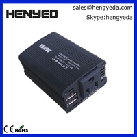 HYD-D150W+2.1A/1A USB socket  150W Car power inverter with dual USB socket 2.1A+1A INPUT voltage DC 12V output voltage  AC 220v