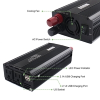 Power Inverter 800 Watt 12 Volt DC To 110 Volt AC with 4.2A USB