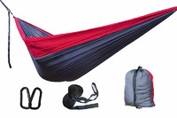 more images of Single/Double Portable Camping Parachute Nylon Hammock with tree Straps for Backpacking travel