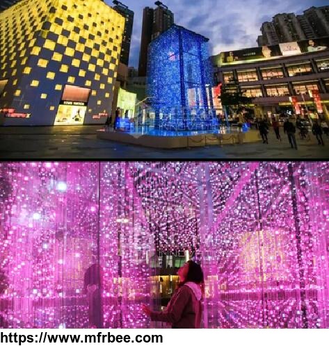 seekway_3d_led_cube_qbulb_solution_displayed_in_the_mix_city_shenzhen