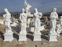 Life size marble lady statue for garden decoration