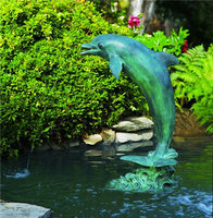 more images of garden dolphin bronze water fountain
