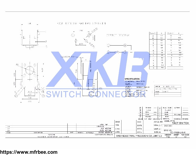 hot_sale_china_xkb_tact_switch_pin_type_6_0x6_0_side_operation_with_bracket_strength_can_be_customized
