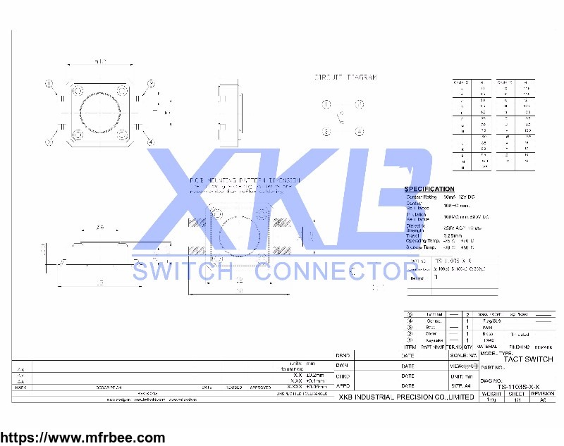 xkb_brand_hot_sale_12_12_smd_touch_button_tact_switch