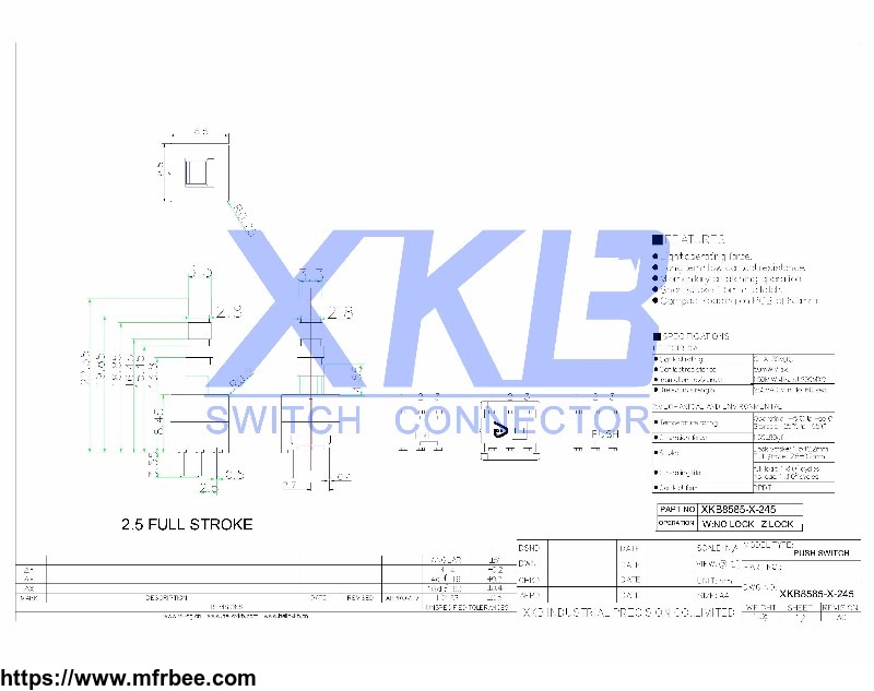 xkb_manufacturers_xkb8585_x_245_high_handle_8_5_outer_buckle_series_key_switch