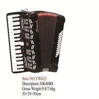 Parrot 34 Keys 60 Bass Piano Accordion With Case And Straps