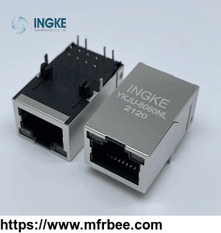 ingke_ykju_8060nl_100_percentage_replace_j1011f01pnl_conn_jack_1port_tab_up_10_100_base_tx_pcb_magnetic_rj45_connectors