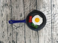 more images of Blue and Black Enamel Cast Iron Skillet/ Cast Iron Fry Pan
