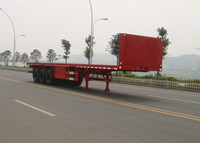 more images of 3 axles flatbed container semi-trailer with container lock