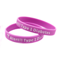 more images of Buy Custom Purple Silicone Rubber Bracelets/Wristbands