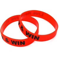 more images of Red Rubber Bracelets Wholesale
