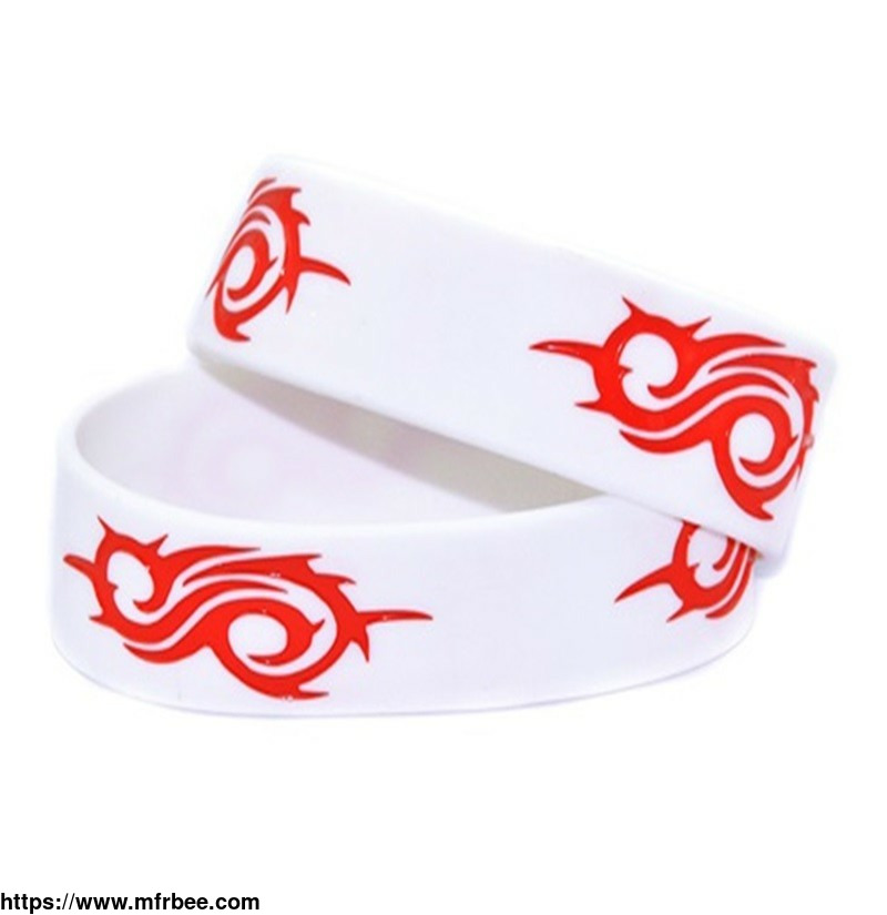 bulk_buy_custom_logo_white_silicone_rubber_bracelets
