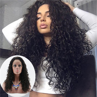 Loose Curly Wave Virgin Human Hair Lace Wig For women