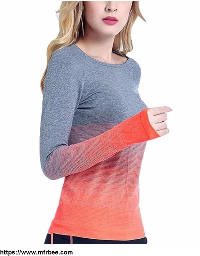 yoga_sports_gradient_color_long_sleeve_shirt_women_slim_ourdoor_t_shirt