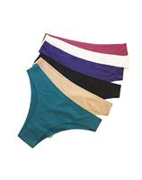 Seamless Underwear Invisible Bikini Panties for Women Half Back Coverage Pack