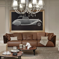more images of Bentely same design solid wood frame sofa living room morden sofa full real leather sofa
