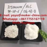 Anesthetic Material Tetracaine / HCl Powder CAS 136-47-0 / 94-24-6 with 100% Pass Express