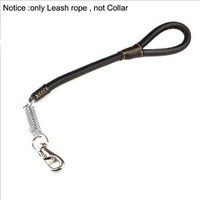 High quality PU big /middle dog short Leash rope , Prevent bite  Big dog short rope with Steel wire
