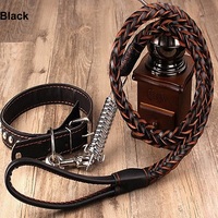 Hot Sale Cow Leather Big Dog Leash Rope and Collar Sets ,Big Dog Rope Neck Collar sets