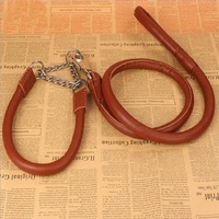 Big Dog PU Leash Rope and Collar set ,Labrador Leash rope and Collar sets