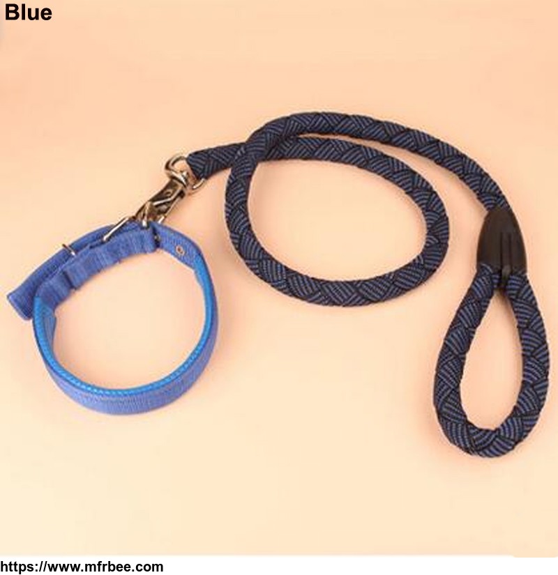 big_dog_middle_dog_leash_rope_and_collar_set_hot_sale_nylon_big_dog_leash_rope_set