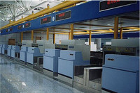 airport One or two stage check-in desk system/check-in conveyor for airport equipment construction provider