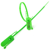 Plastic Security Self-Locking Pull Tight Tamper Seals Zip Ties (SL01F, Green)
