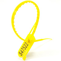 Zip Ties Plastic Security Seals Tamper Proof SHipping Seals Numberd Tag (SL-01F,Yellow)