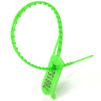 Plastic Security Zipper Ties Security Tamper Proof Locks Pull Tight Container Tag (SL-01FGreen)