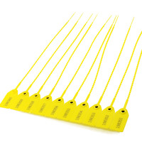 more images of Plastic Security Seals Beaded Ties Pull Tight Numberd Label (SL-06F Yellow)