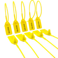 more images of Plastic Security Seals Beaded Ties Pull Tight Numberd Label (SL-06F Yellow)