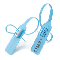 SL-400F Plastic Security Seals Tamper Evident Numbered Locking Tag Tearing Off Zip Ties for Trailer Self-Locking Sealing Label